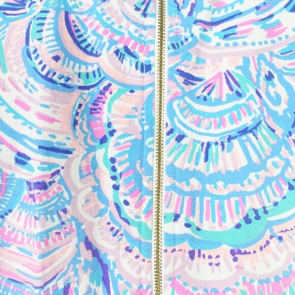 Lilly Pulitzer Leona Full Zip Womens Activewear Jacket SZ XS Sea Shell Tropical - Picture 2 of 15